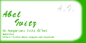 abel ivitz business card